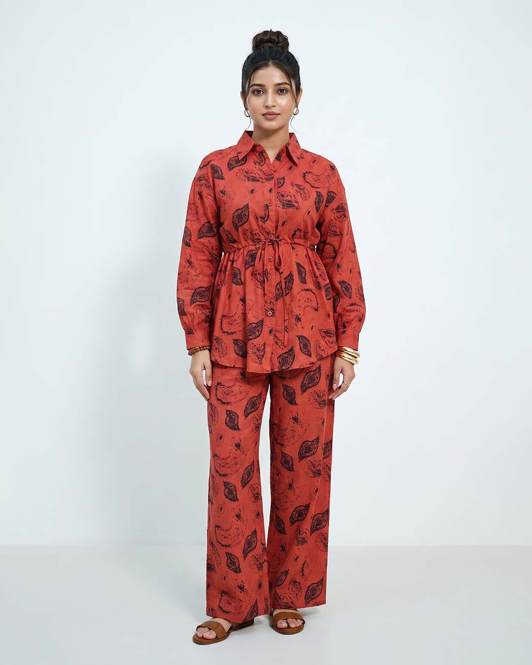 Ownle Sienna Leaf Statement Set