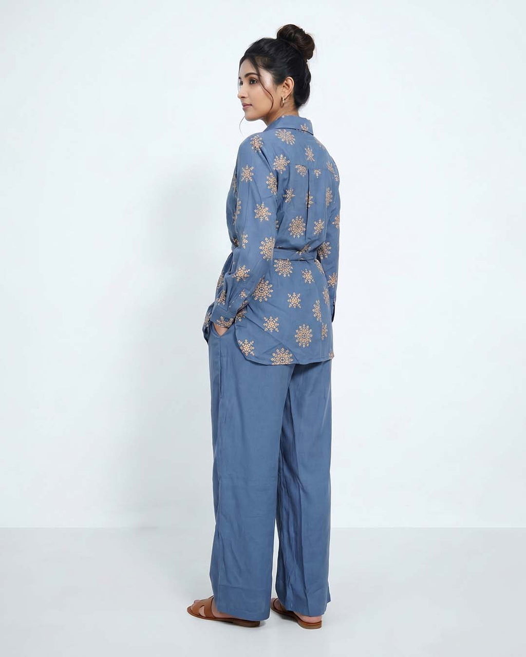 Floral Embroidered Cotton Co-ord Set