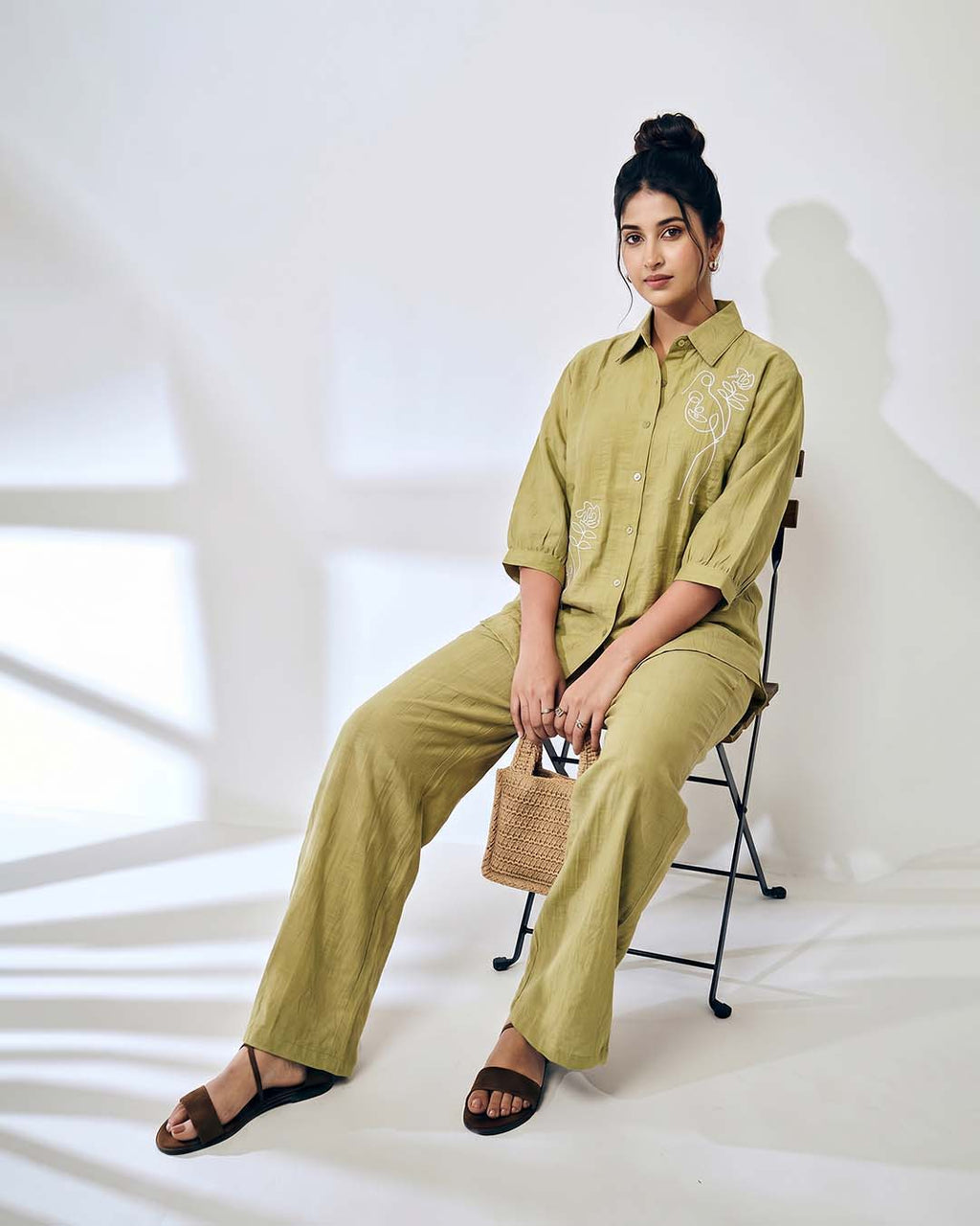 Elegant Embroidered Summer Co-Ord Set
