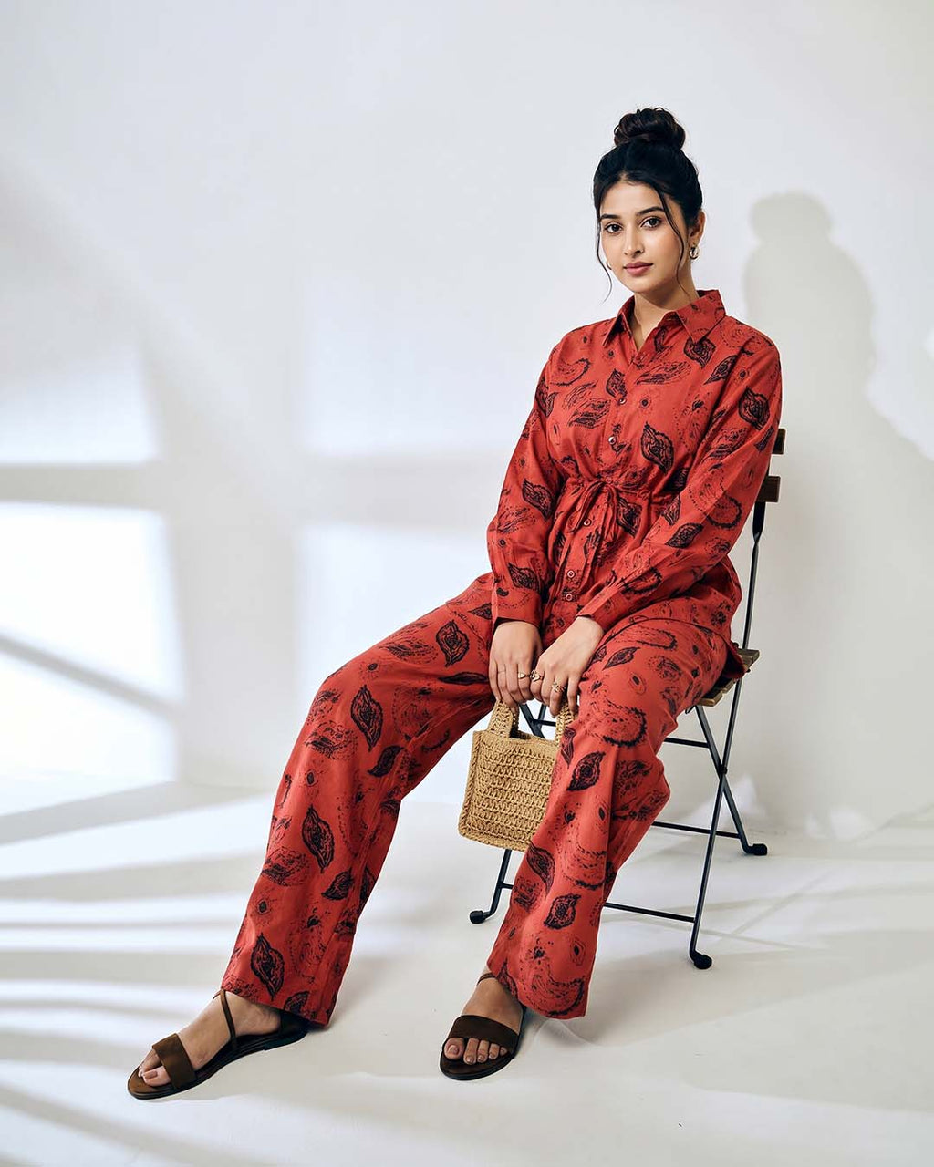 Ownle Sienna Leaf Statement Set