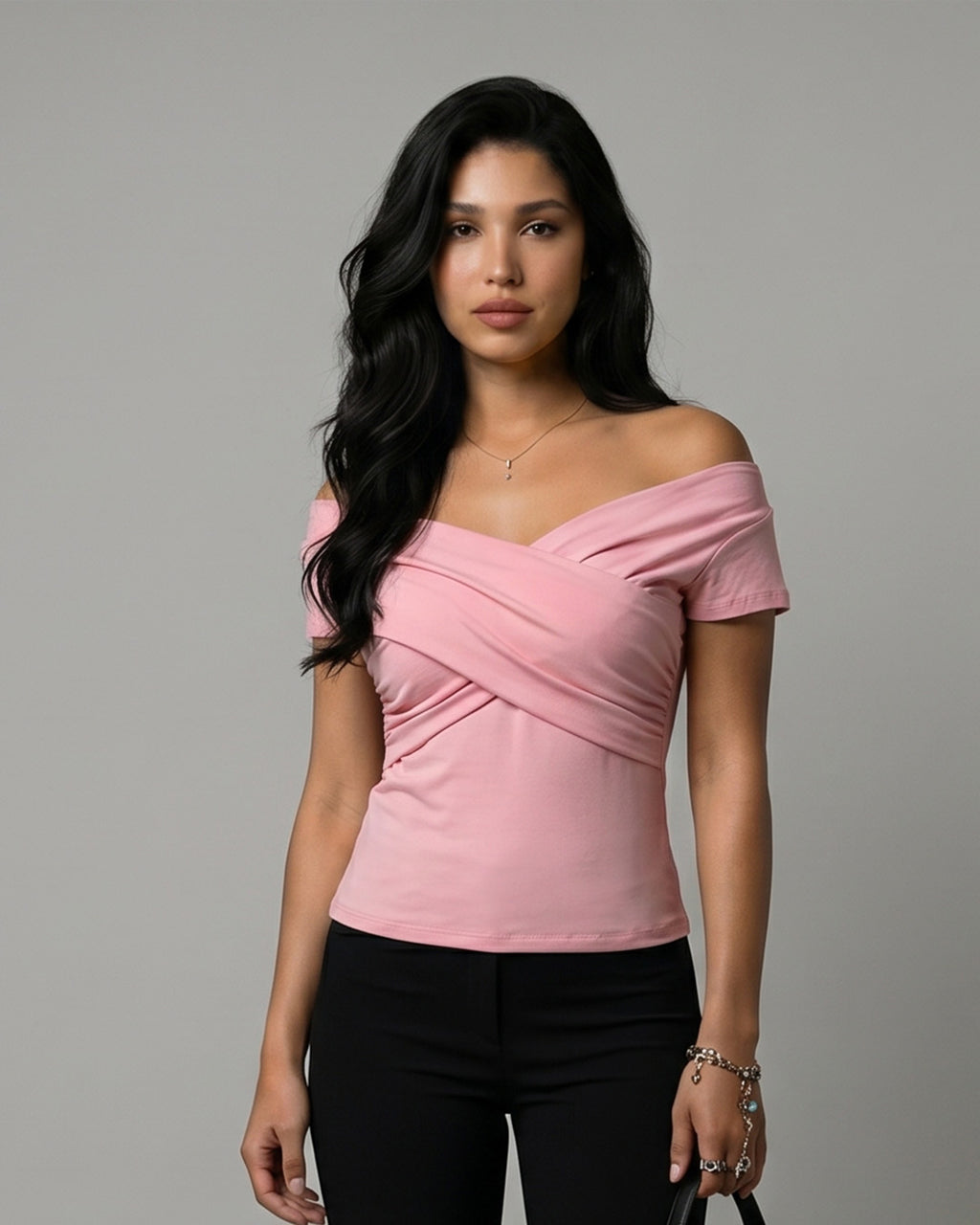 Aveline Off-Shoulder Wrap Top
