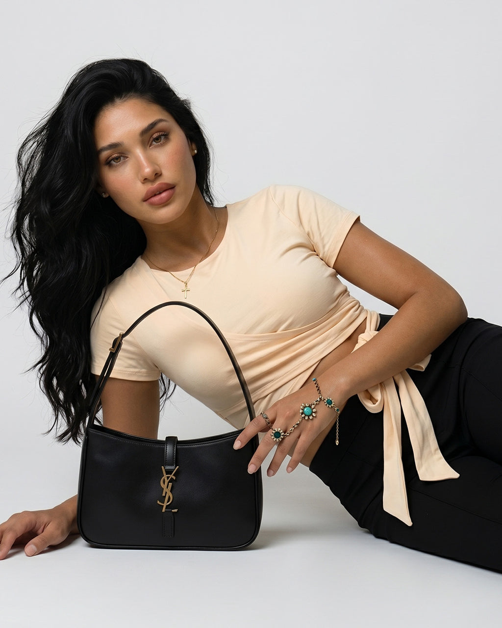 Solea Crop Tie-Wrap Top