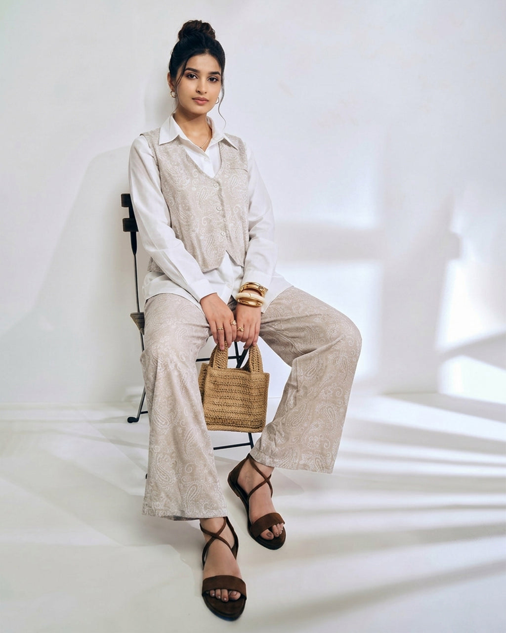 Vintage Inspired Ivory Co-Ord Set