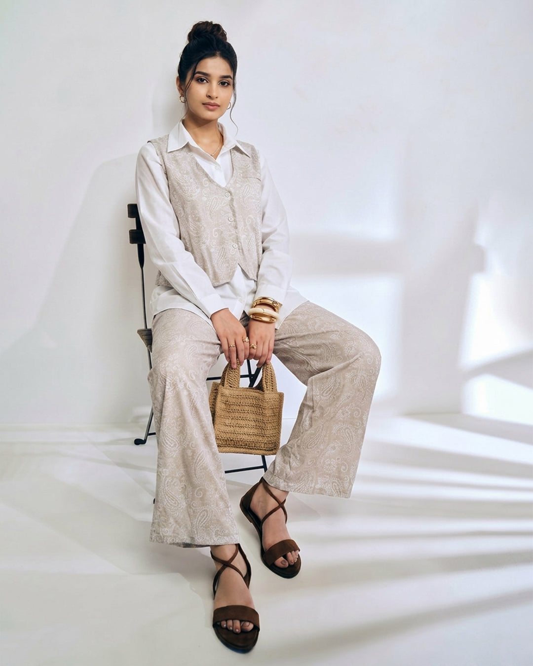 Vintage Inspired Ivory Co-Ord Set