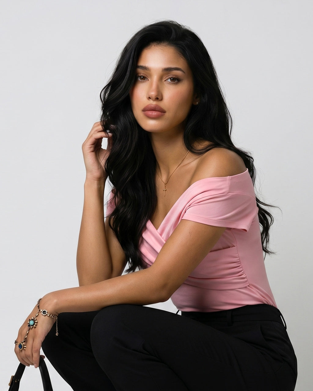 Aveline Off-Shoulder Wrap Top