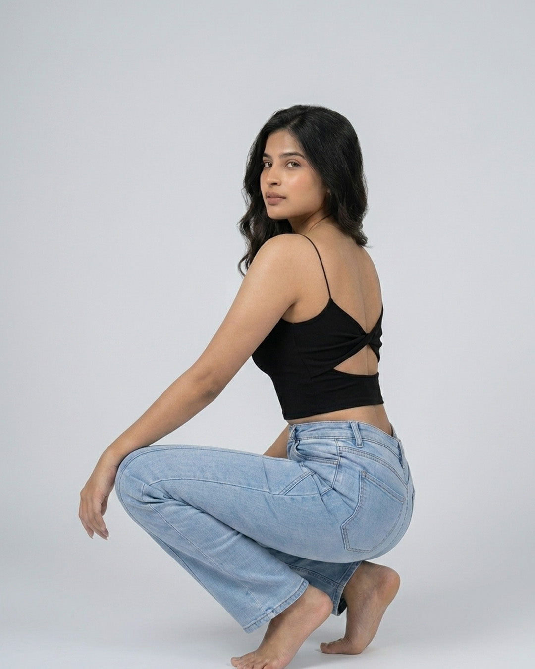 Élise Noire Open-Back Cami