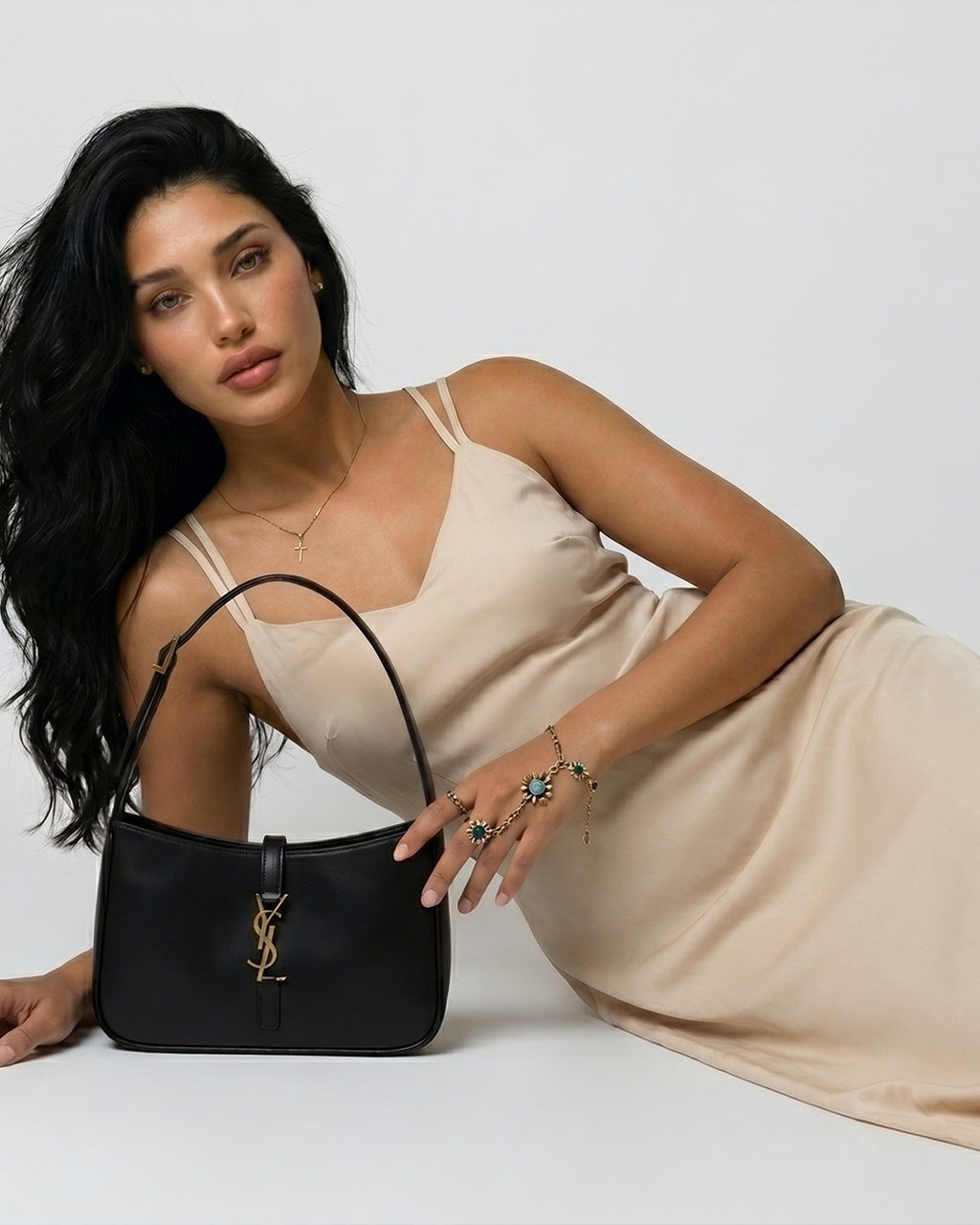Serena Open Back Satin Dress