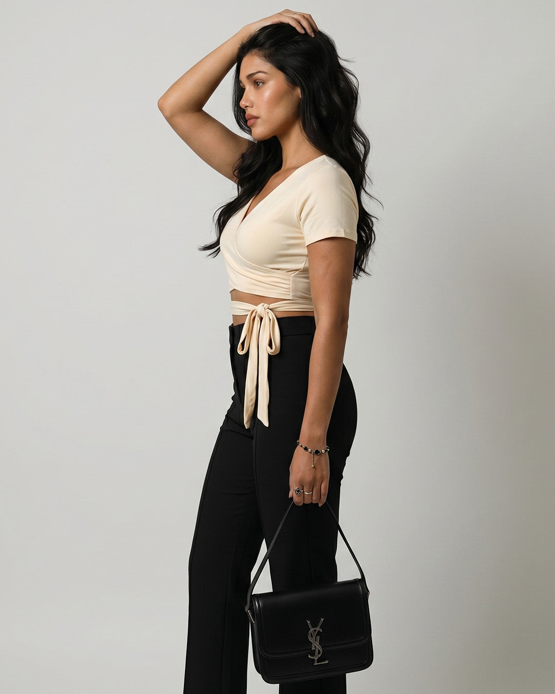 Solea Crop Tie-Wrap Top