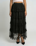Gothic Étoile Tiered Lace Skirt