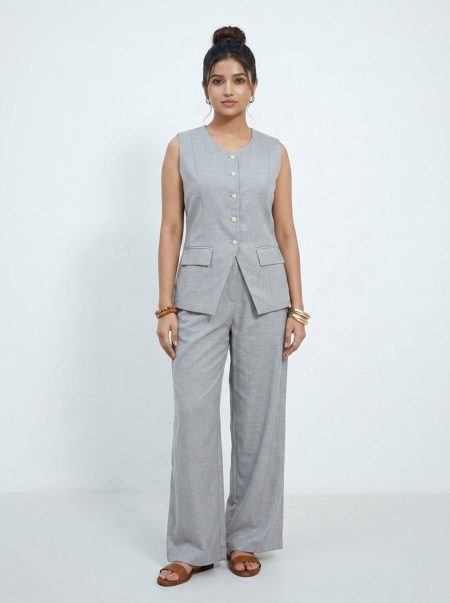 Premium Waistcoat Palazzo Co-Ord Set