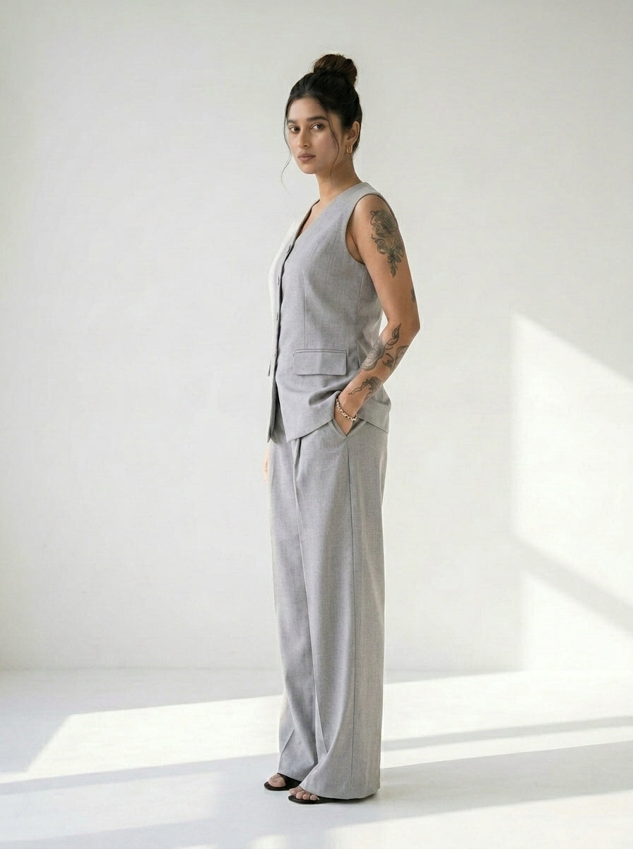 Premium Waistcoat Palazzo Co-Ord Set