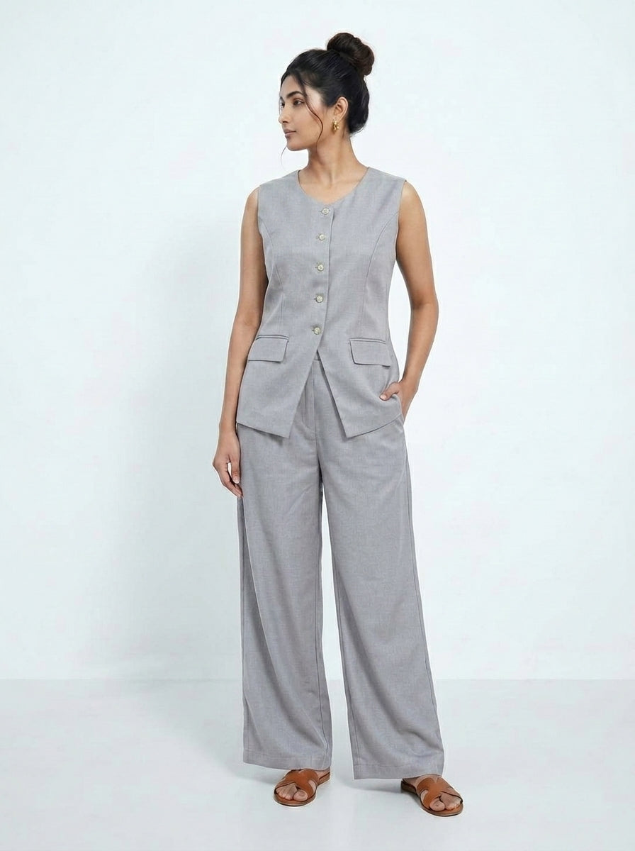 Premium Waistcoat Palazzo Co-Ord Set