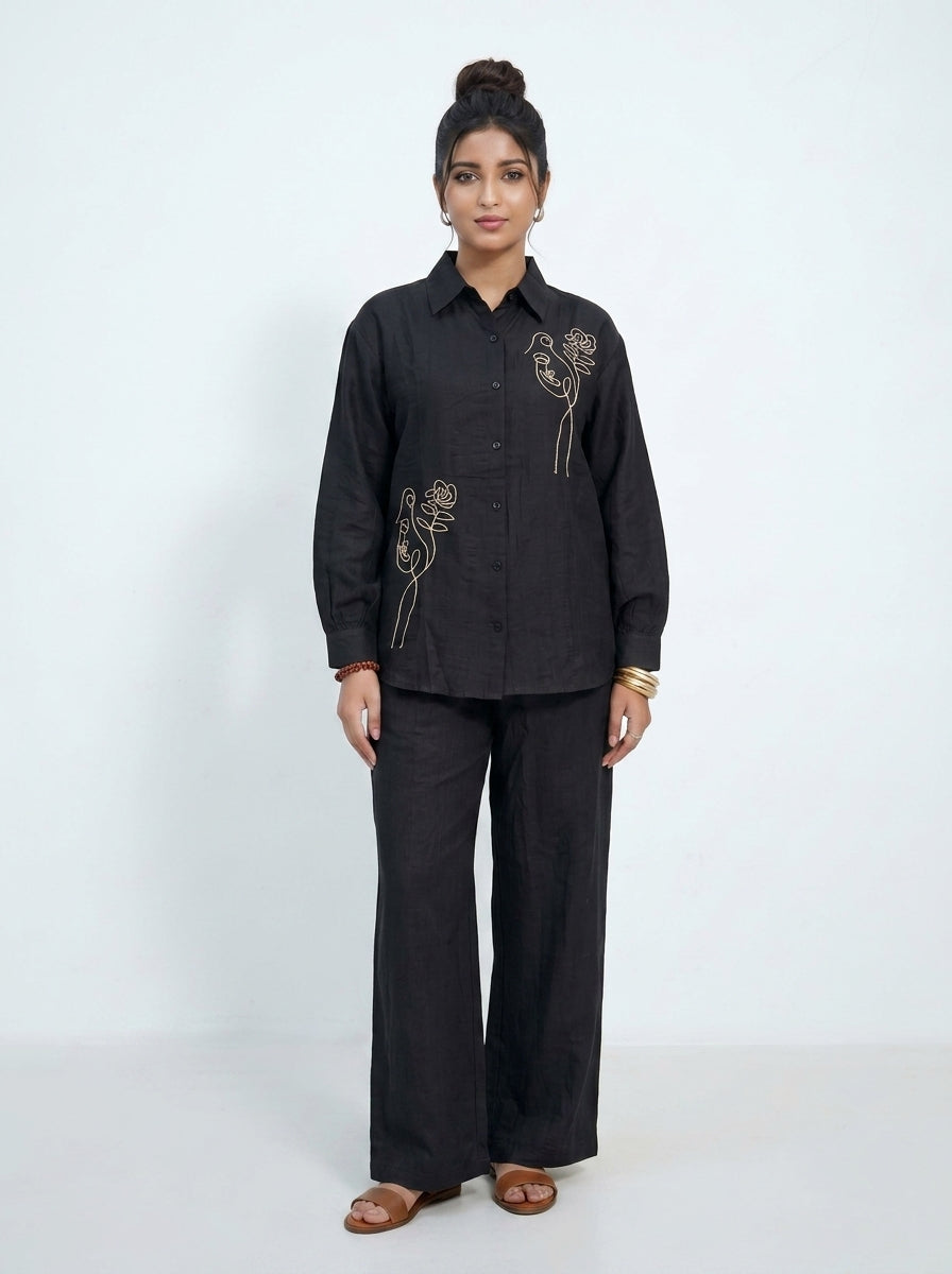Elegant Embroidered Summer Co-Ord Set