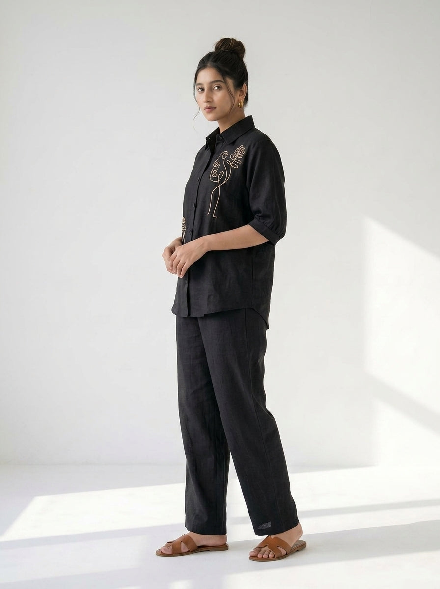 Elegant Embroidered Summer Co-Ord Set