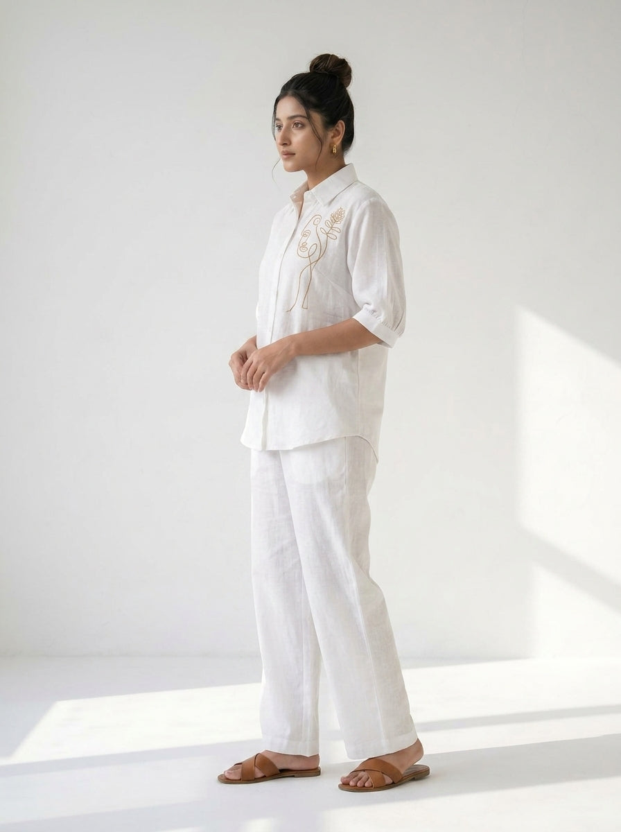 Elegant Embroidered Summer Co-Ord Set