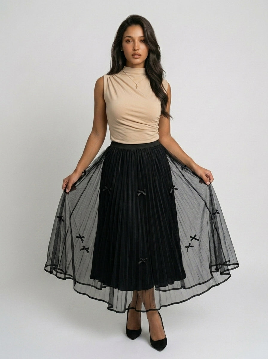 Ownle Étoile Pleated Tulle Skirt