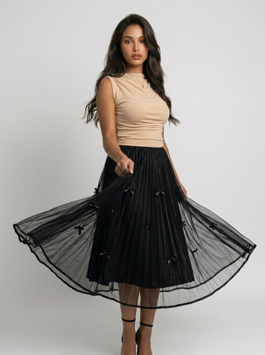 Ownle Étoile Pleated Tulle Skirt