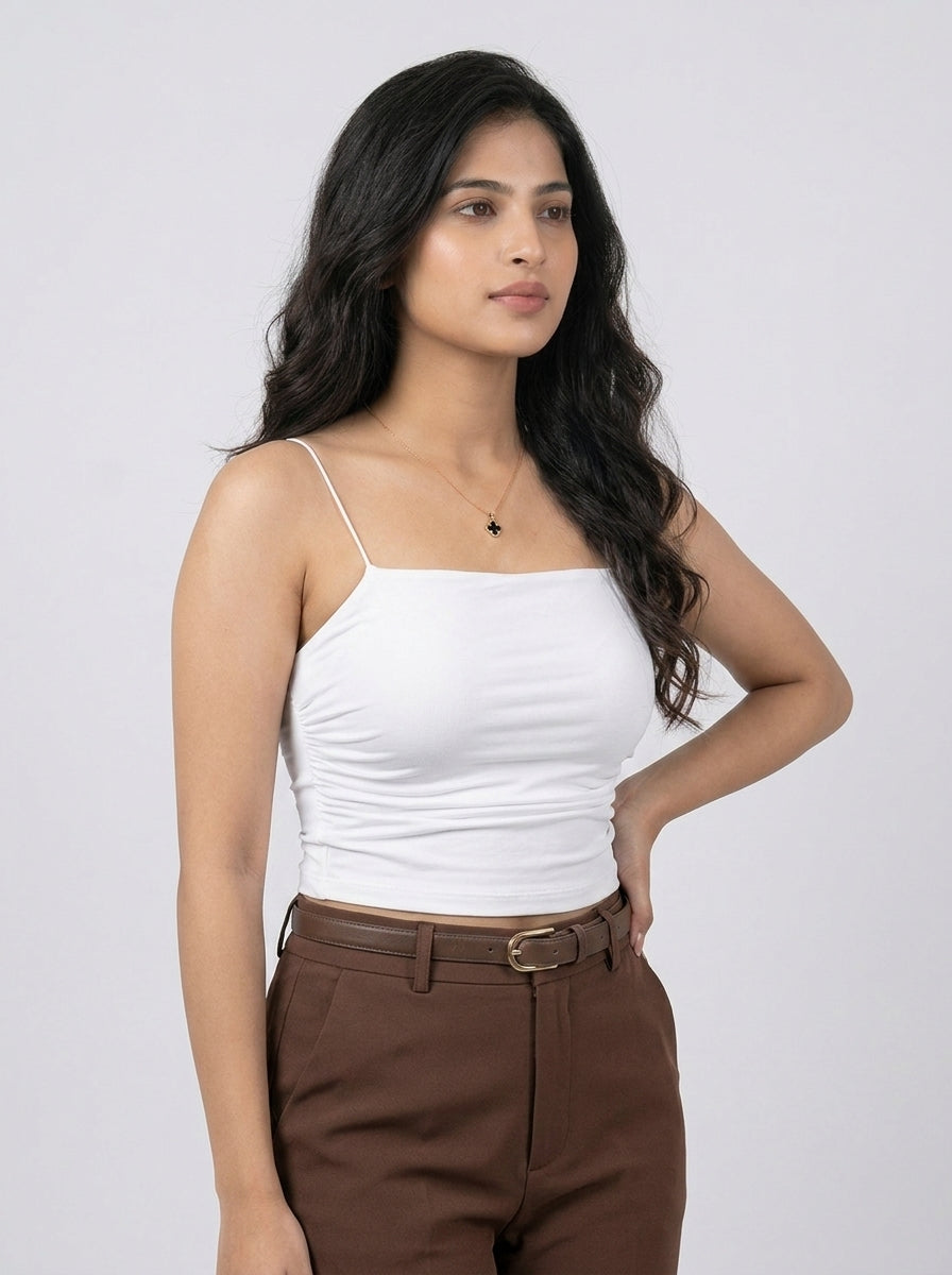 Ownle Midnight Ruched Cami Top