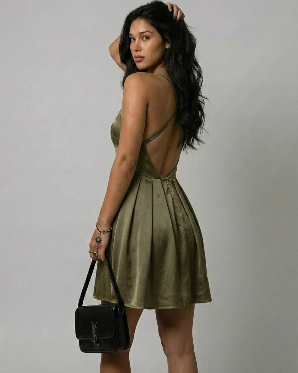 Celeste Open Back Skater Dress